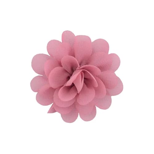 YGLEEULI Chiffon Blumen 20 stücke Chiffon Stoff Blumen DIY Kopfbedeckungen Corsage Dekoration Nähen Kleidung Hüte Zubehör Blume Kopf(Dusty Pink) von YGLEEULI