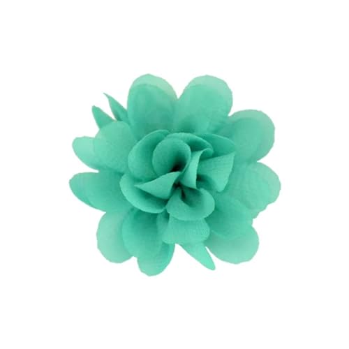 YGLEEULI Chiffon Blumen 20 stücke Chiffon Stoff Blumen DIY Kopfbedeckungen Corsage Dekoration Nähen Kleidung Hüte Zubehör Blume Kopf(Green) von YGLEEULI