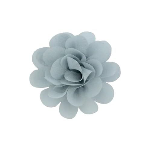 YGLEEULI Chiffon Blumen 20 stücke Chiffon Stoff Blumen DIY Kopfbedeckungen Corsage Dekoration Nähen Kleidung Hüte Zubehör Blume Kopf(Grey) von YGLEEULI