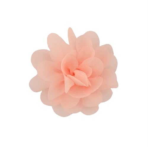 YGLEEULI Chiffon Blumen 20 stücke Chiffon Stoff Blumen DIY Kopfbedeckungen Corsage Dekoration Nähen Kleidung Hüte Zubehör Blume Kopf(Pink) von YGLEEULI