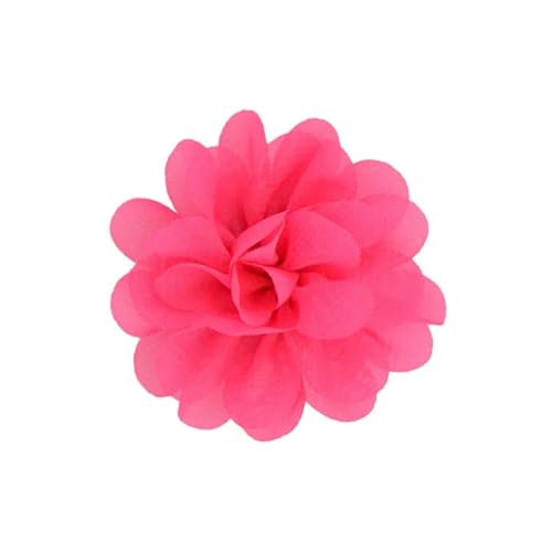 YGLEEULI Chiffon Blumen 20 stücke Chiffon Stoff Blumen DIY Kopfbedeckungen Corsage Dekoration Nähen Kleidung Hüte Zubehör Blume Kopf(Rose) von YGLEEULI