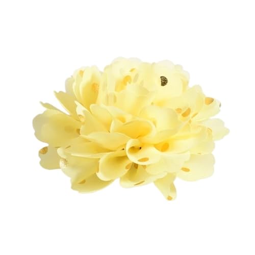 YGLEEULI Chiffon Blumen 30 STK 10 cm große dekorative Chiffonblumen zur Hochzeitsverschönerung, Stoffblumen mit goldenen Punkten for Fest- und Partybedarf(M) von YGLEEULI