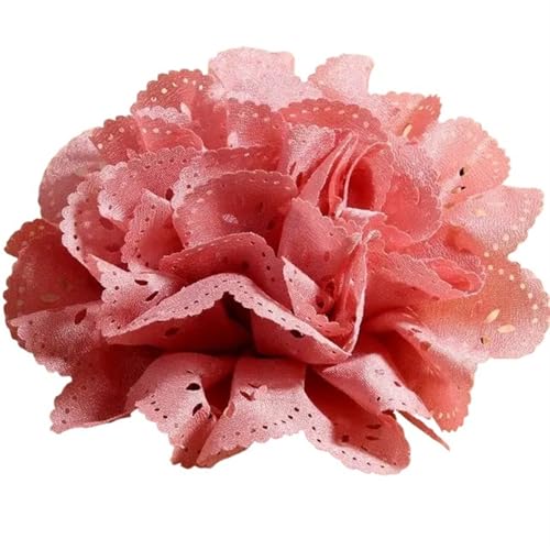 YGLEEULI Chiffon Blumen 5 stücke 4 "Schöne Chic Weiche Handgemachte Künstliche Stoff Chiffon Blume Zubehör for Mädchen Haar Blumen(Dusty Pink) von YGLEEULI