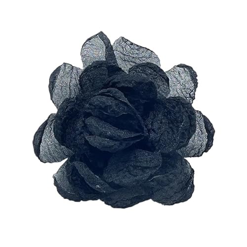 YGLEEULI Chiffon Blumen Handgemachte Chiffon Blume Hochzeit Kleidung Dekor DIY Herstellung Zubehör Seide Blume Köpfe Hochzeit Wand Dekoration(Black) von YGLEEULI