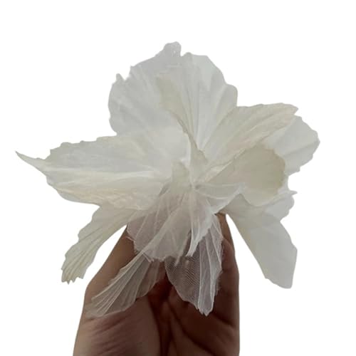 YGLEEULI Chiffon Blumen Simulierte Blume 3D Spitze Blume Kopf Hause Hintergrund Wand Kleidung Schuhe Hüte Kleid Dekoration Chiffon Zubehör(17,20pcs) von YGLEEULI