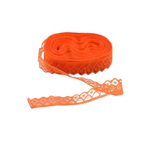 YGLEEULI Spitzenband 30 Yard Spitzenbesatzband Spitzenstoff Weiße Baumwollspitze for DIY Nähen Stickerei Home Kleidung Zubehör(Dark orange) von YGLEEULI