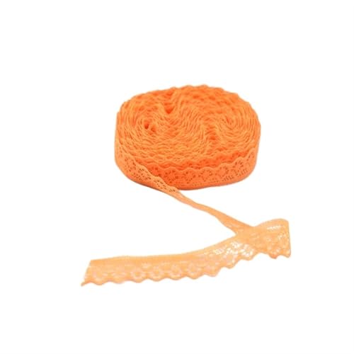 YGLEEULI Spitzenband 30 Yard Spitzenbesatzband Spitzenstoff Weiße Baumwollspitze for DIY Nähen Stickerei Home Kleidung Zubehör(Orange) von YGLEEULI