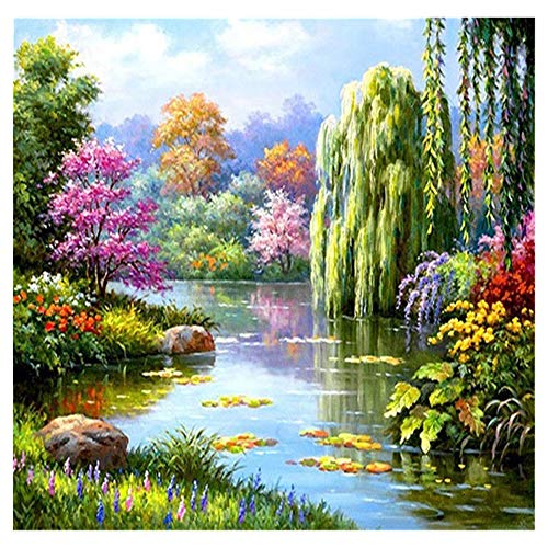 YGLONG 5d Diamant Painting Volle quadratische runde Diamant malerei Landschaft frühling 5d Diamant Stickerei mosaik kreuzstich Winter wohnkultur Geschenk Diamant Painting Bilder von YGLONG