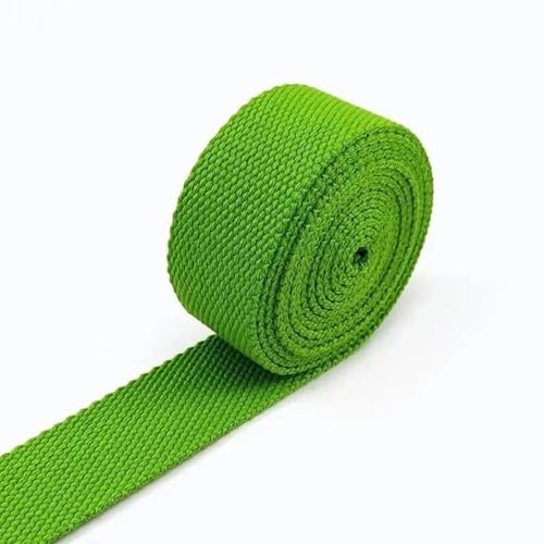 1–10 Meter 25 mm Polyester-Gurtband, Band zum Dekorieren von Gürteln, Canvas-Gürtel, Baumwoll-Taschengurt, Schrägband, Zubehör zum Nähen-13Grün-25 mm-1 Meter von YGTGJ