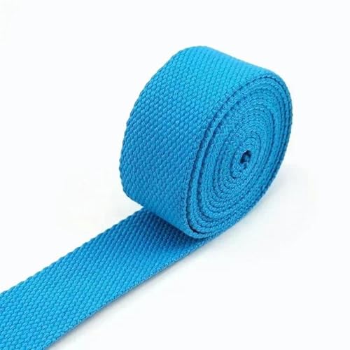 1–10 Meter 25 mm Polyester-Gurtband, Band zum Dekorieren von Gürteln, Canvas-Gürtel, Baumwoll-Taschengurt, Schrägband, Zubehör zum Nähen-14Blau-25 mm-1 Meter von YGTGJ