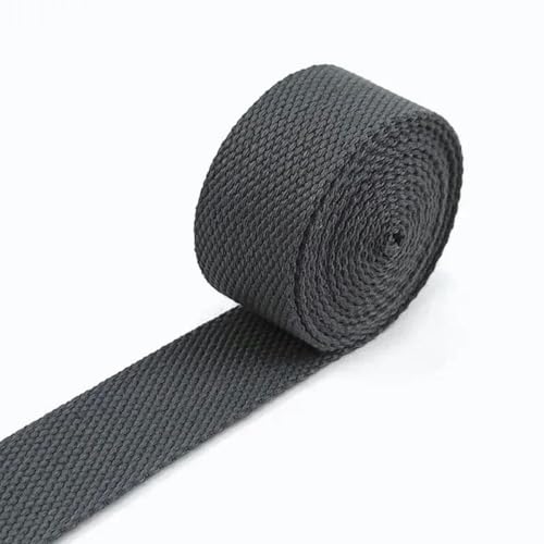 1–10 Meter 25 mm Polyester-Gurtband, Band zum Dekorieren von Gürteln, Canvas-Gürtel, Baumwoll-Taschengurt, Schrägband, Zubehör zum Nähen-17Grau-25 mm-1 Meter von YGTGJ