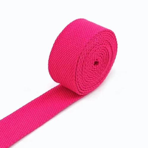 1–10 Meter 25 mm Polyester-Gurtband, Band zum Dekorieren von Gürteln, Canvas-Gürtel, Baumwoll-Taschengurt, Schrägband, Zubehör zum Nähen-2HotPink-25 mm-1 Meter von YGTGJ