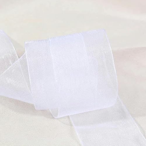 10 Meter transparentes Chiffonband, Organza-Spitzenbänder für Heimwerker, Weihnachten, Halloween, Hochzeitsdekoration, Verpackungsstoff-DA001-15 mm von YGTGJ