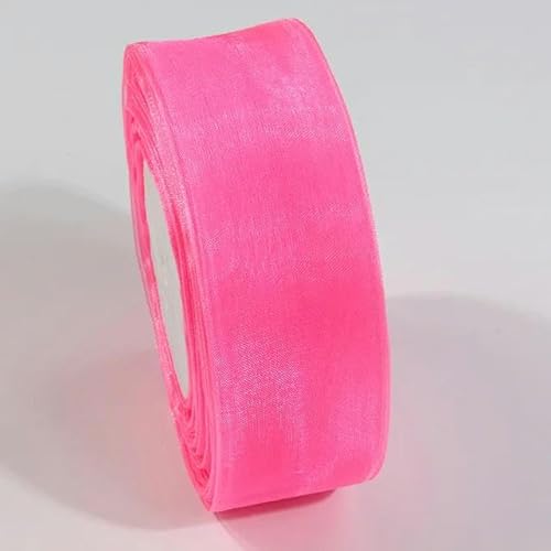 10 Meter transparentes Chiffonband, Organza-Spitzenbänder für Heimwerker, Weihnachten, Halloween, Hochzeitsdekoration, Verpackungsstoff-DA005-15 mm von YGTGJ