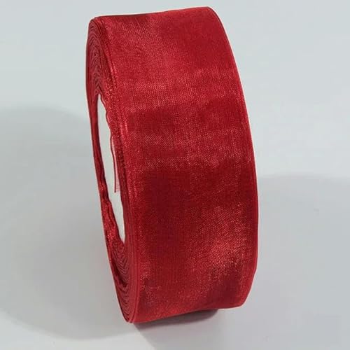 10 Meter transparentes Chiffonband, Organza-Spitzenbänder für Heimwerker, Weihnachten, Halloween, Hochzeitsdekoration, Verpackungsstoff-DA026-10 mm von YGTGJ