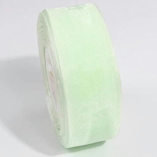 10 Meter transparentes Chiffonband, Organza-Spitzenbänder für Heimwerker, Weihnachten, Halloween, Hochzeitsdekoration, Verpackungsstoff-DA050-10 mm von YGTGJ