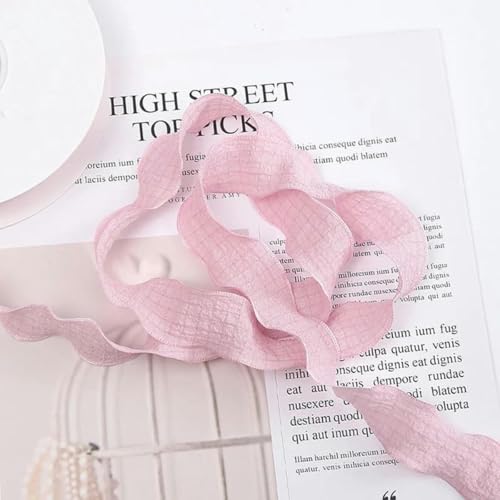 10 Yards handgefertigte Chiffon-Bänder mit ausgefransten Kanten, DIY-Hochzeitseinladungen, zum Verpacken von Blumensträußen, Verpacken von Partydekorationen, 10–10 Yards x 2,5 cm von YGTGJ