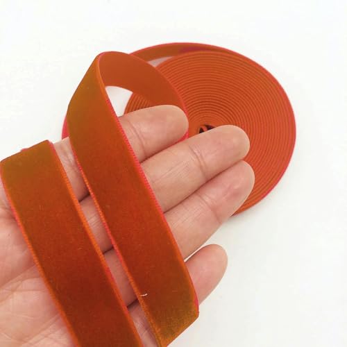 15/20/25/30/38 Samtband, Hochzeits- und Partydekoration, handgefertigtes Band zum Verpacken von Haarschleifen, DIY-Weihnachtsband-027-15 mm (5 Yards) von YGTGJ