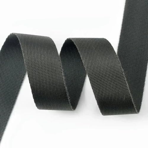 3,0 m 20/25/32/38/50 mm Nylon-Gurtband, Rucksackgurt, Haustierhalsband, Band, DIY-Tasche, Kleidung, Nähzubehör-Dunkelgrau-32 mm von YGTGJ