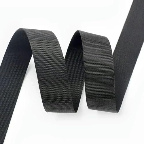 3,0 m 20/25/32/38/50 mm Nylon-Gurtband Rucksackgurt Haustierhalsband Band DIY Tasche Kleidung Nähzubehör-Schwarz-20 mm von YGTGJ