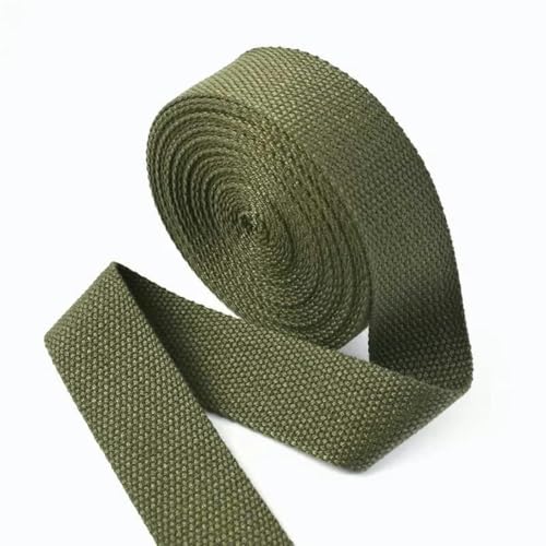 45 m/Rolle, 20–50 mm, Polyester-Baumwoll-Gurtbänder, Canvas-Gürtel, Taschengurtband, Rucksackgurtband, Schrägband-Armeegrün-20 mm-45 Meter von YGTGJ