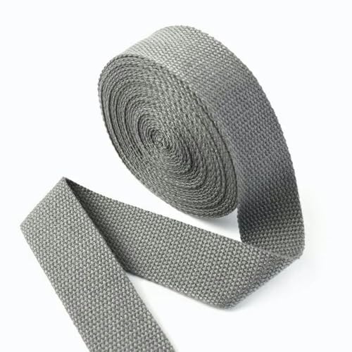 45 m/Rolle, 20–50 mm, Polyester-Baumwoll-Gurtbänder, Canvas-Gürtel, Taschengurtband, Rucksackgurtband, Schrägband-Dunkelgrau-25 mm-45 Meter von YGTGJ