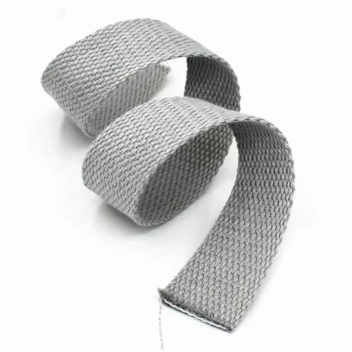 45 m/Rolle, 20–50 mm, Polyester-Baumwoll-Gurtbänder, Canvas-Gürtel, Taschengurtband, Rucksackgurtband, Schrägband-Gürtelband, Grau, 20 mm, 45 Meter von YGTGJ