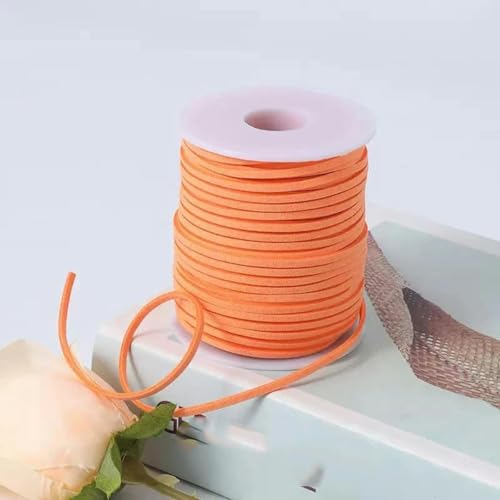 45 m/Rolle DIY Blumendekobänder Schmuckpaket Samtband Zubehör Fadenschnur Kunstwildleder geflochtene Kordel Leder-14–45 Meter von YGTGJ