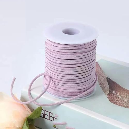 45 m/Rolle DIY Blumendekobänder Schmuckpaket Samtband Zubehör Fadenschnur Kunstwildleder geflochtene Kordel Leder-23–45 Meter von YGTGJ