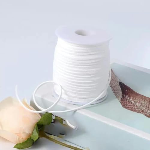 45 m/Rolle DIY Blumendekobänder Schmuckpaket Samtband Zubehör Fadenschnur Kunstwildleder geflochtene Kordel Leder-6–45 Meter von YGTGJ