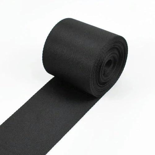 5 Meter 10–100 mm schwarzes Nylon-Gurtband für Taschengurte, Rucksäcke, Haustierhalsbänder, Gürtelbänder, DIY-Schrägband, Nähzubehör, 70 mm von YGTGJ