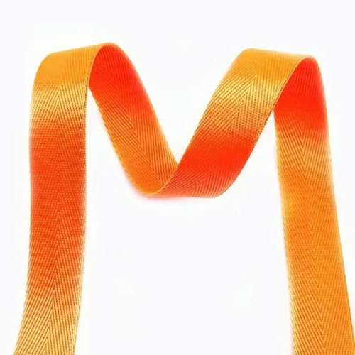 5 Meter 20/25/32/38/50 mm 1 mm dickes, einfarbiges Nylonband für Rucksackgurte, DIY-Taschengurt, Nähzubehör-Fluoreszierendes Orange-25 mm von YGTGJ