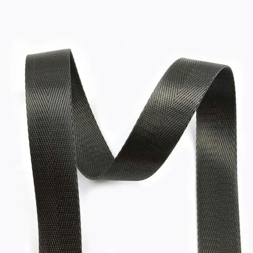 5 Meter 20/25/32/38/50 mm Nylon-Gurtband 1 mm dick einfarbiges Band für Schrägbänder für Rucksäcke-Dunkelgrau-50 mm von YGTGJ