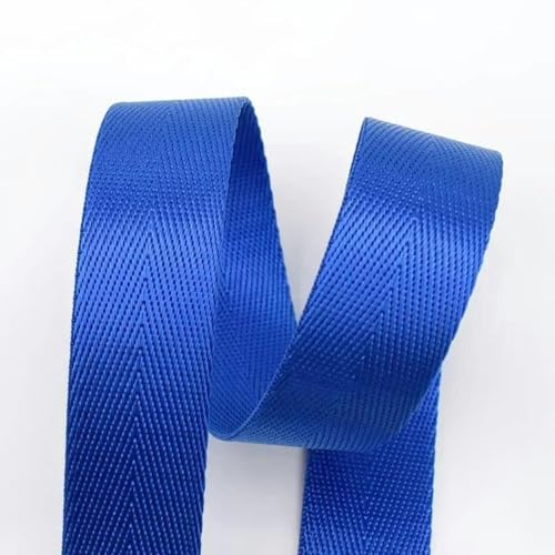 5 Meter 20/25/32/38/50 mm Nylon-Gurtband 1 mm dick einfarbiges Band für Schrägband für Rucksäcke-Königsblau-20 mm von YGTGJ