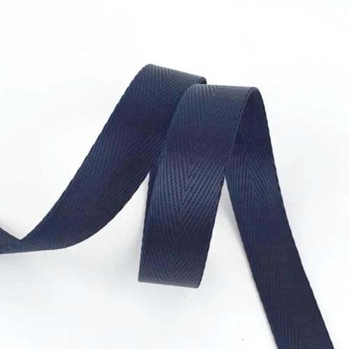 5 Meter 20/25/32/38/50 mm Nylon-Gurtband 1 mm dick einfarbiges Band für Schrägband für Rucksäcke-Marineblau-20 mm von YGTGJ