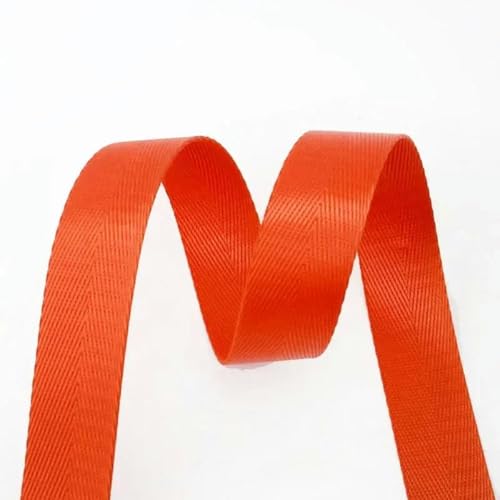 5 Meter 20/25/32/38/50 mm Nylon-Gurtband 1 mm dick einfarbiges Band für Schrägband für Rucksäcke-Orange-20 mm von YGTGJ