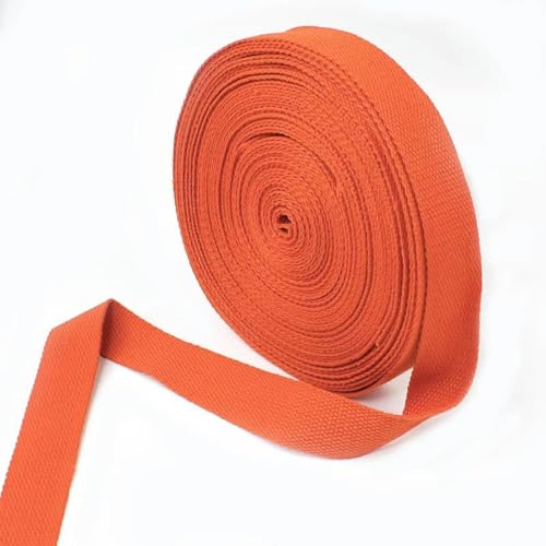 5 Meter 20/25/32/38 mm Polyester-Baumwoll-Gurtband, Canvas, Rucksackband, Gürtel, Nähen, Schrägband, Bekleidungszubehör, Orange, 38 mm von YGTGJ