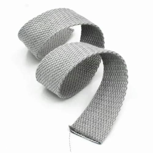 5 Meter 20/25/32/38 mm Polyester-Baumwoll-Gurtband Canvas Rucksackband Gürtel Nähen Schrägband Bekleidungszubehör-Grau-20 mm von YGTGJ