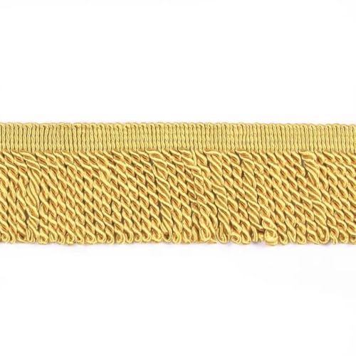 5 Yard/Lot Seidenquaste Fransenbesatz Spitzenband Spitzenbesatz Stickerei Spitze Stoff Nähen Kleidungsstück Schuhe Tasche Quasten für Schmuck DIY-Gold-6cm-10 Yard von YGTGJ