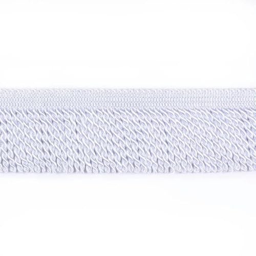 5 Yard/Lot Seidenquaste Fransenbesatz Spitzenband Spitzenbesatz Stickerei Spitze Stoff Nähen Kleidungsstück Schuhe Tasche Quasten für Schmuck DIY-Weiß-6cm-5 Yard von YGTGJ