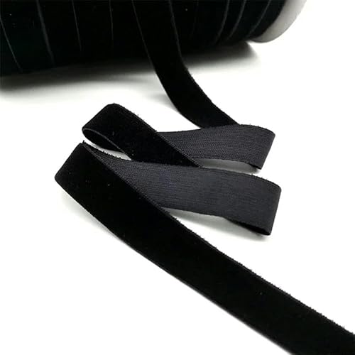 5 Yards 6–25 mm Samtband Hochzeitsfeier Dekoration handgefertigtes Band zum Verpacken von Haarschleifen DIY Weihnachtsband-Schwarz-25 mm breit von YGTGJ