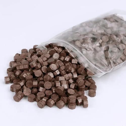 500 g achteckige, perlmuttfarbene, transparente Wachskörner, DIY, Scrapbooking, Postkarten, Versiegelung, Kerzenherstellung, Zubehör-500 g Hongtong von YGTGJ