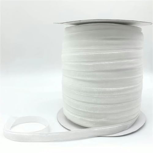 6/10/15/20/25/38 mm weißes Samtband, handgefertigt, Hochzeitsfeier-Dekorationsband zum Verpacken von DIY-Haarschleifen, Nähstoff-01–15 mm, 5 Yards von YGTGJ