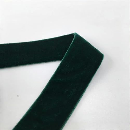 6/9/19/25 mm doppelseitiges grünes Nylon-Samtband für Hochzeits- und Partydekoration, handgefertigtes Geschenkband, DIY, Weihnachten, 1/3/5 Yard-19 mm, grün-3 Yards von YGTGJ