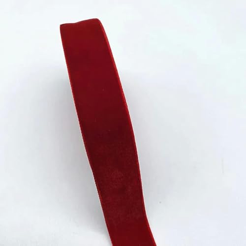 Neues, 5 Yards, 25 mm, farbiges, einseitiges Polyester-Samtband für Schleifen, Weihnachtsband, Partydekorationen-03-25 mm von YGTGJ