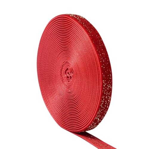 Yards 10–38 mm Weihnachtssamtband Neujahr Rotes Festivalband Schleifen für Kartonverpackungsband Festivalszenendekoration-Rot 10 mm-5 Yards von YGTGJ