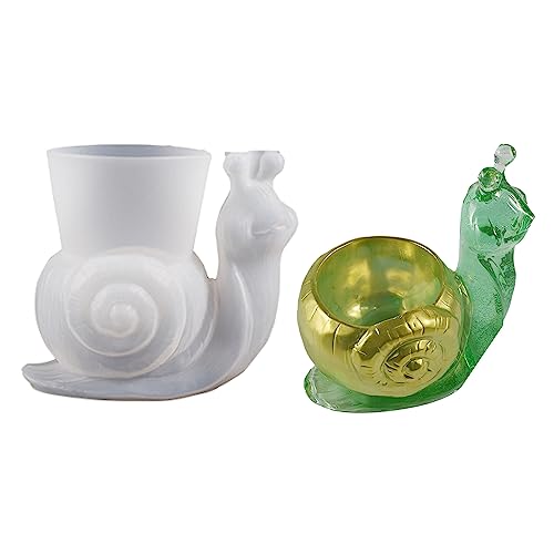 3D Schnecke Gips Blumentopf Silikonform Epoxidharz Gussform Sukkulente Vase Zementform Kerzenhalter Form von YHAILI