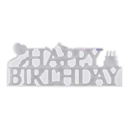 Große Happy Birthday Silikonform Liebe Epoxidharz Gussform Frohes Neues Jahr Brief Ornament Formen Für Home Decor von YHAILI