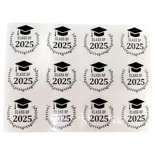 YHAILI 120 Stück Goldfolie Klasse 2025 Abschlusshut-Aufkleber, 40 mm, transparente Versiegelung, Aufkleber, wasserabweisend, Aufkleber für Verpackungen YHAILI 120 Stück Goldfolie Klasse 2025 Abschlusshut-Aufkleber, 40 mm, transparente Versiegelung, Aufkleber, wasserabweisend, Aufkleber für Verpackungen von YHAILI