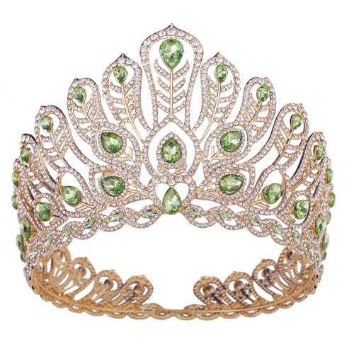 YHAILI Elegante Kristall-Brautkronen Tiaras Raffinierte Brautkronen Tiaras mit Kristall für einen Hochzeitslook von YHAILI